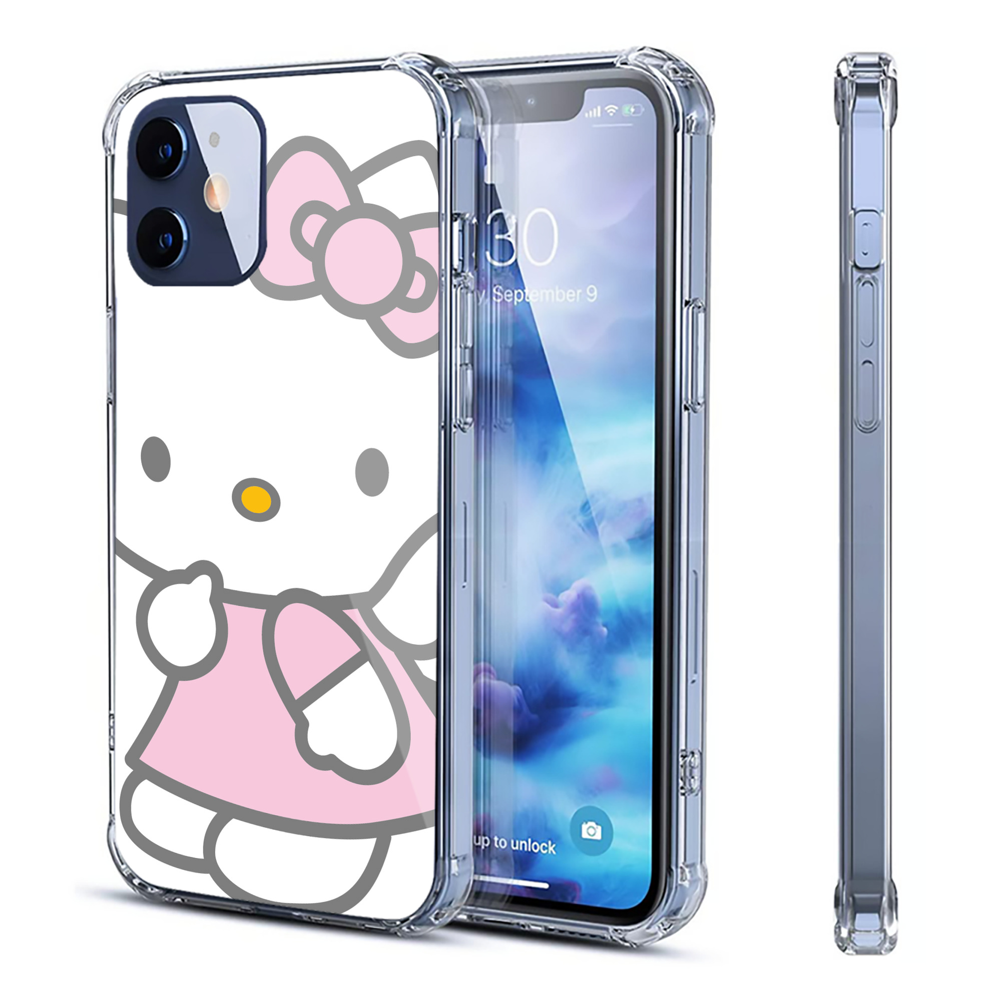 （画像用） Hello Kitty ハローキティ 【iPhone 12シリーズ対応】透明スマホケース（クリアソフトケース）